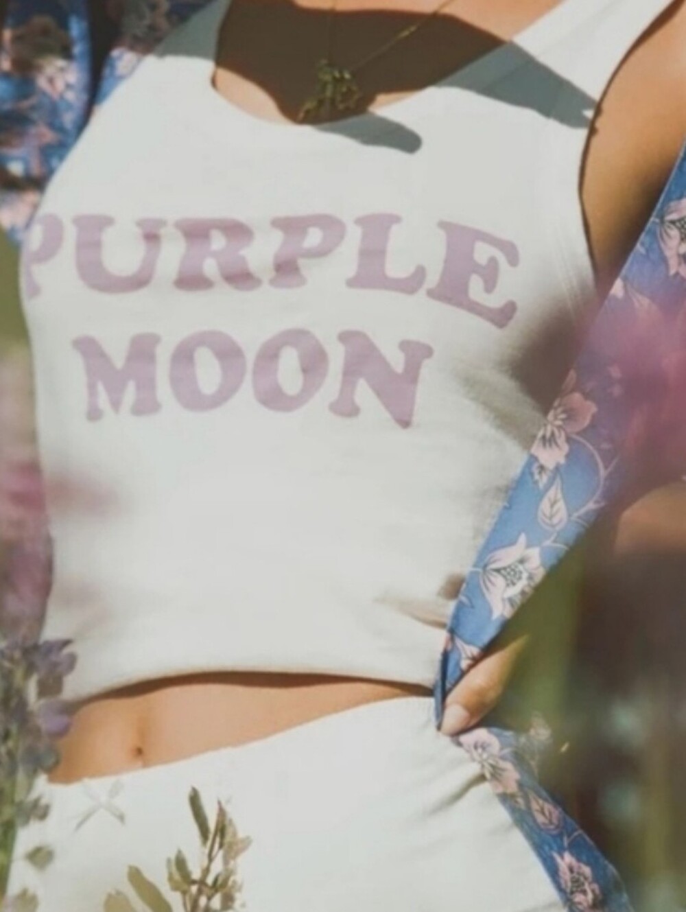SPELL & GYPSY Collective PURPLE MOON SINGLET TANK TOP L/Large